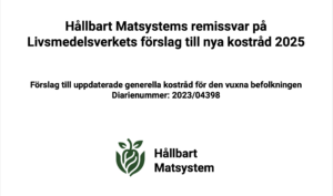 Hållbart Matsystems remissvar